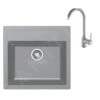 Franke Sets - Küchenset T103, Tectonite-Spüle SID 610 Und Armatur FP 9000.084, Grau 143.0675.725