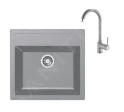 Franke Sets - Küchenset T103, Tectonite-Spüle SID 610 Und Armatur FP 9000.084, Grau 143.0675.725