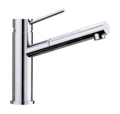 Blanco Alta S - Spültischarmatur Mit Ausziehbarer Brause, Vorfenstermontage, Chrom 518413