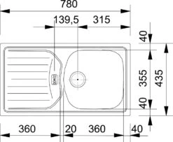 Franke Sets - Küchenset N49, Spülbecken Edelstahl ETN 614 6/4" NOVA + Küchenarmatur FC 9547, Chrom 101.0366.098 -Geschäft Für Küchenarmaturen d6d1058456e46cd3ace0198b