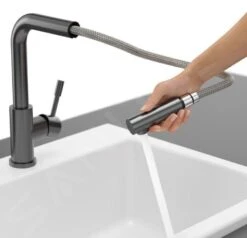 Villeroy & Boch Steel Shower - Küchenarmatur Mit Ausziehbarem Auslauf, Anthrazit 96970105 -Geschäft Für Küchenarmaturen d8f2035ba69e685b9a437c80