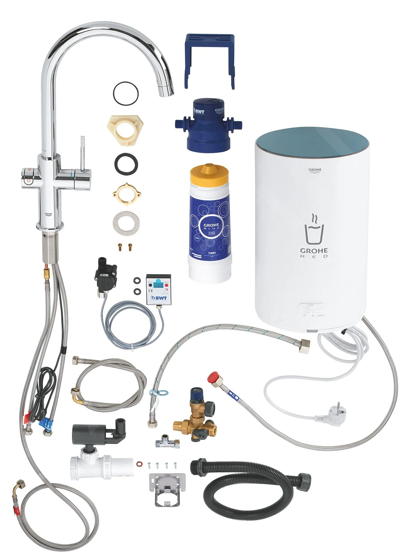 Grohe Red - Spültischarmatur Duo Mit Boiler Und Wasserfilter, Boiler Größe M, Verchromt 30083001 4 Grohe Red - Spültischarmatur Duo Mit Boiler Und Wasserfilter, Boiler Größe M, Verchromt 30083001 – Bild 4