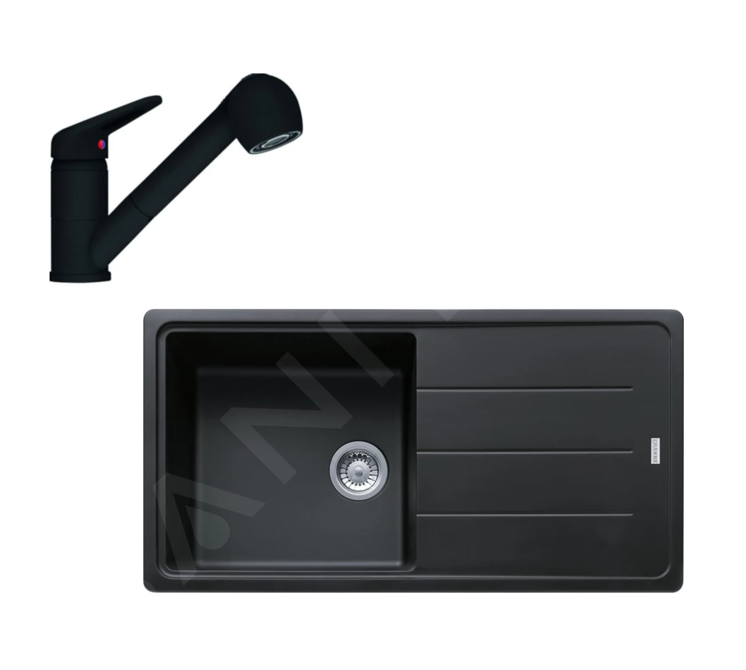 Franke Sets - Set G138, Fragranite-Spüle BFG 611 Und Armatur FC 9547.901, Mattschwarz 114.0675.664 1 Franke Sets - Set G138, Fragranite-Spüle BFG 611 Und Armatur FC 9547.901, Mattschwarz 114.0675.664