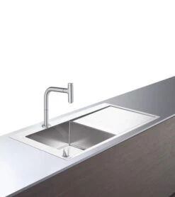 Hansgrohe Abwäschen - Spülen- Und Armaturenset C71-F450-12, Edelstahloptik 43230800
