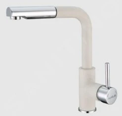 Alveus Siros - Spültisch-Einhebelmischer Mit Ausziehbarem Auslauf, Arctic/Edelstahl 1129046