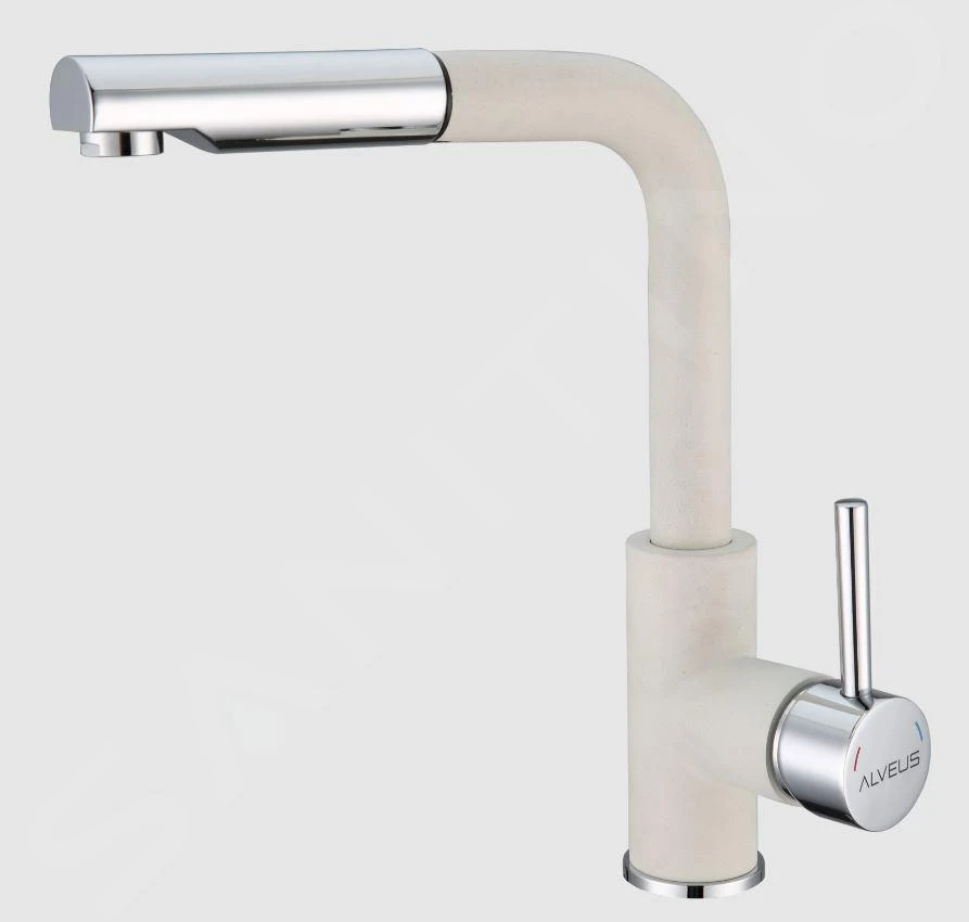 Alveus Siros - Spültisch-Einhebelmischer Mit Ausziehbarem Auslauf, Arctic/Edelstahl 1129046 1 Alveus Siros - Spültisch-Einhebelmischer Mit Ausziehbarem Auslauf, Arctic/Edelstahl 1129046