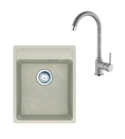 Franke Sets - Set G241, Fragranitspüle MRG 610-37 RTL Und Armatur FP 9000.082, Sahara 114.0675.658