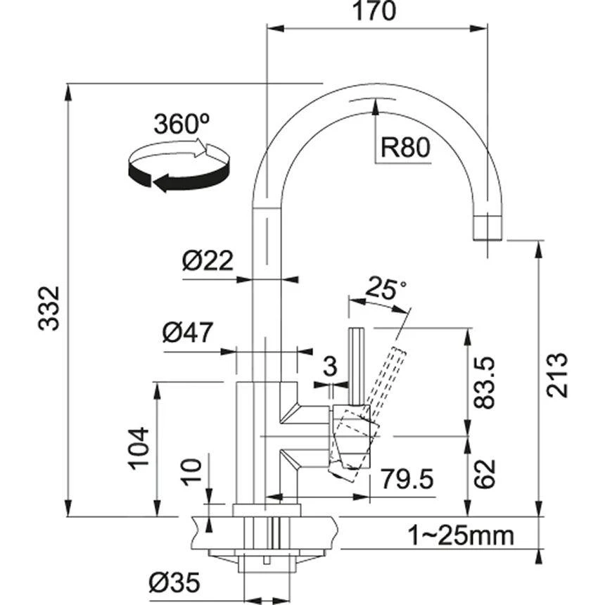 Franke Sets - Küchenset G134, Fragnitspüle BFG 611 Und Spültischarmatur FC 650.031, Onyx/verchromt 114.0510.306 3 Franke Sets - Küchenset G134, Fragnitspüle BFG 611 Und Spültischarmatur FC 650.031, Onyx/verchromt 114.0510.306 – Bild 3