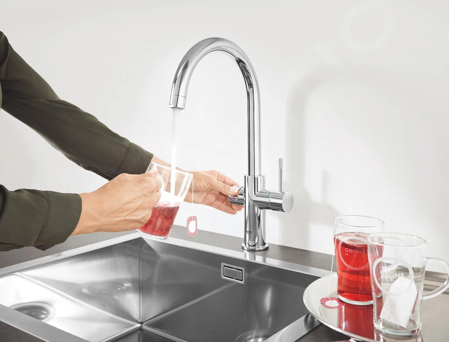 Grohe Red - Spültischarmatur Duo Mit Boiler Und Wasserfilter, Boiler Größe M, Verchromt 30083001 10 Grohe Red - Spültischarmatur Duo Mit Boiler Und Wasserfilter, Boiler Größe M, Verchromt 30083001 – Bild 10